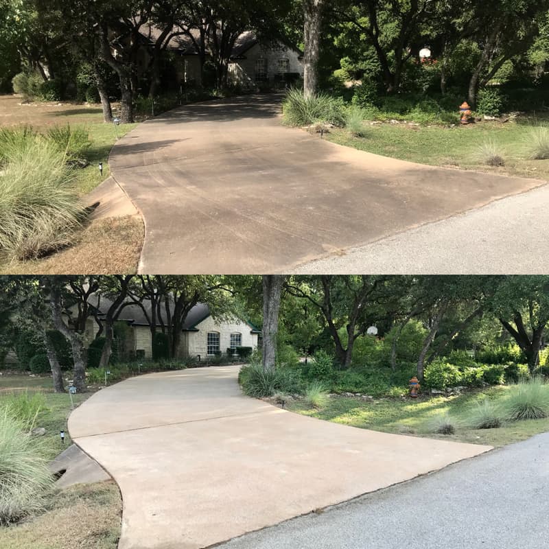 Tire shine driveway stains