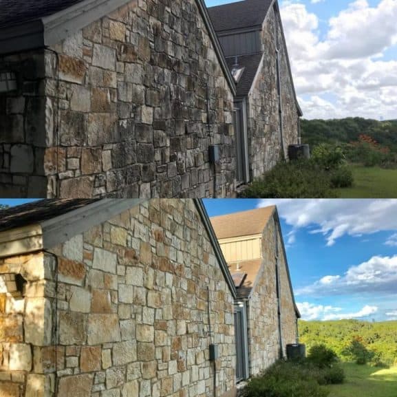 professional texas gold limestone house wash